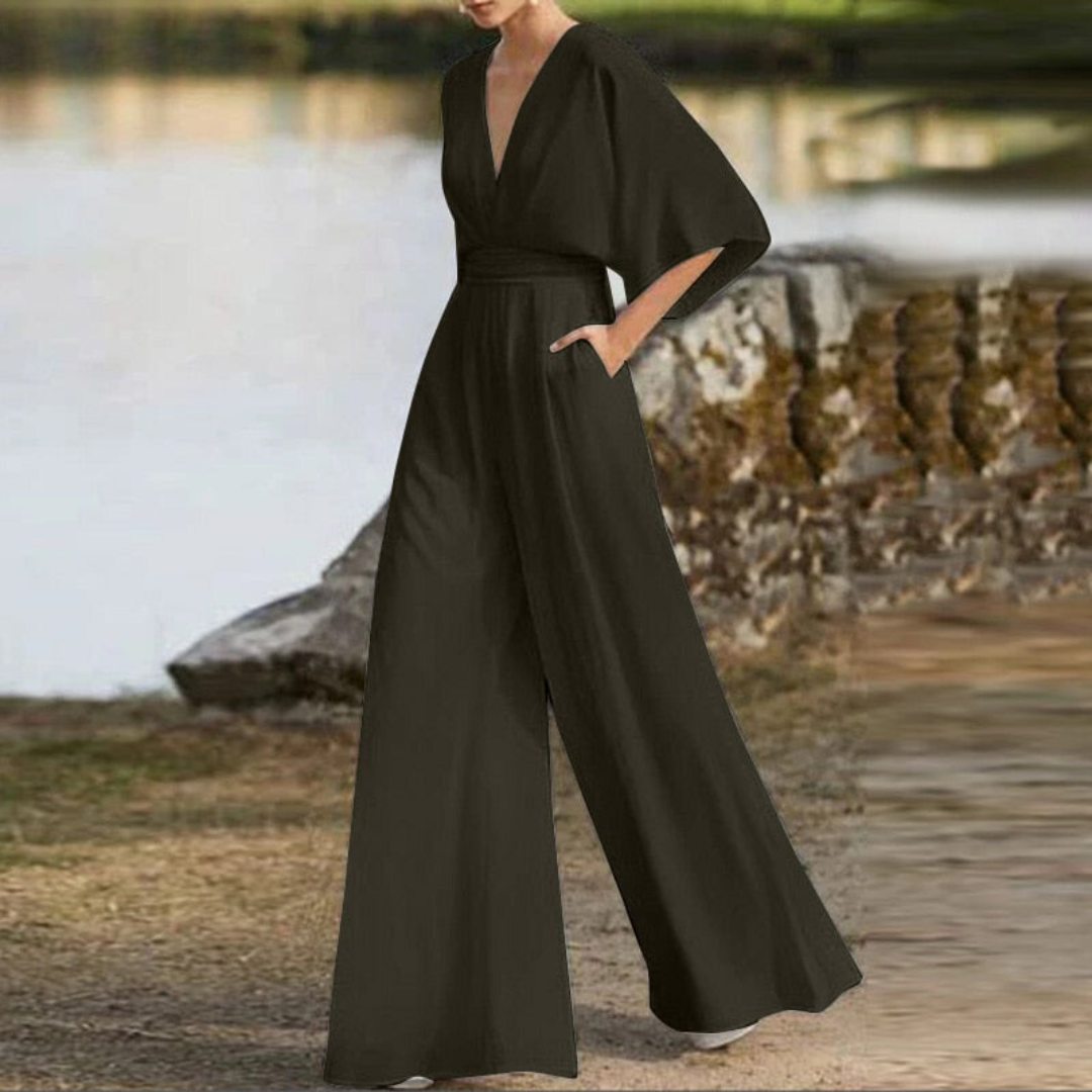 ABIGAIL | ELEGANTER JUMPSUIT MIT V-AUSSCHNITT