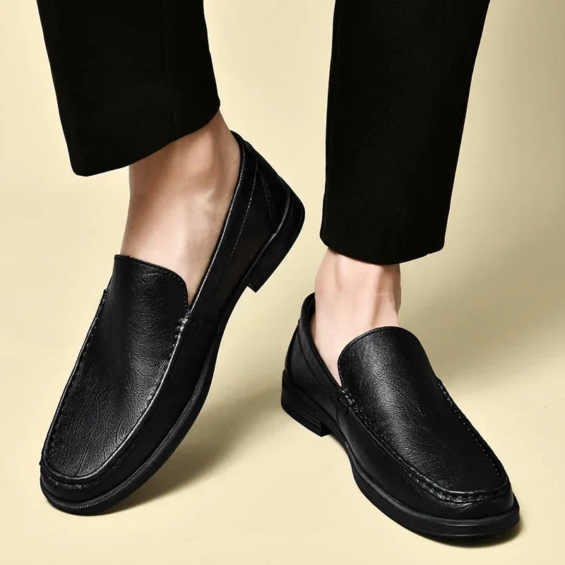 Bastien | Glimmer-Leder-Slipper