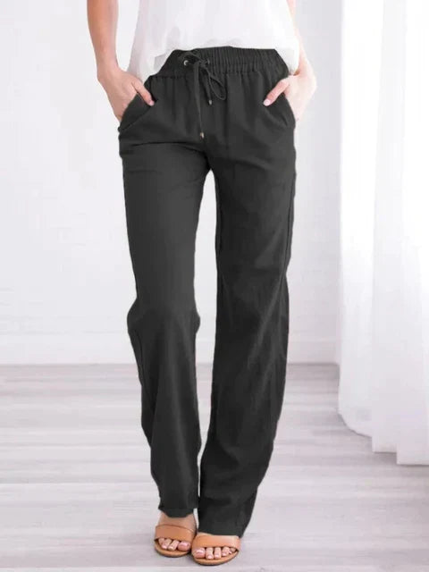 NOVA | LOCKERE LEINENHOSE MIT GERADEM BEIN