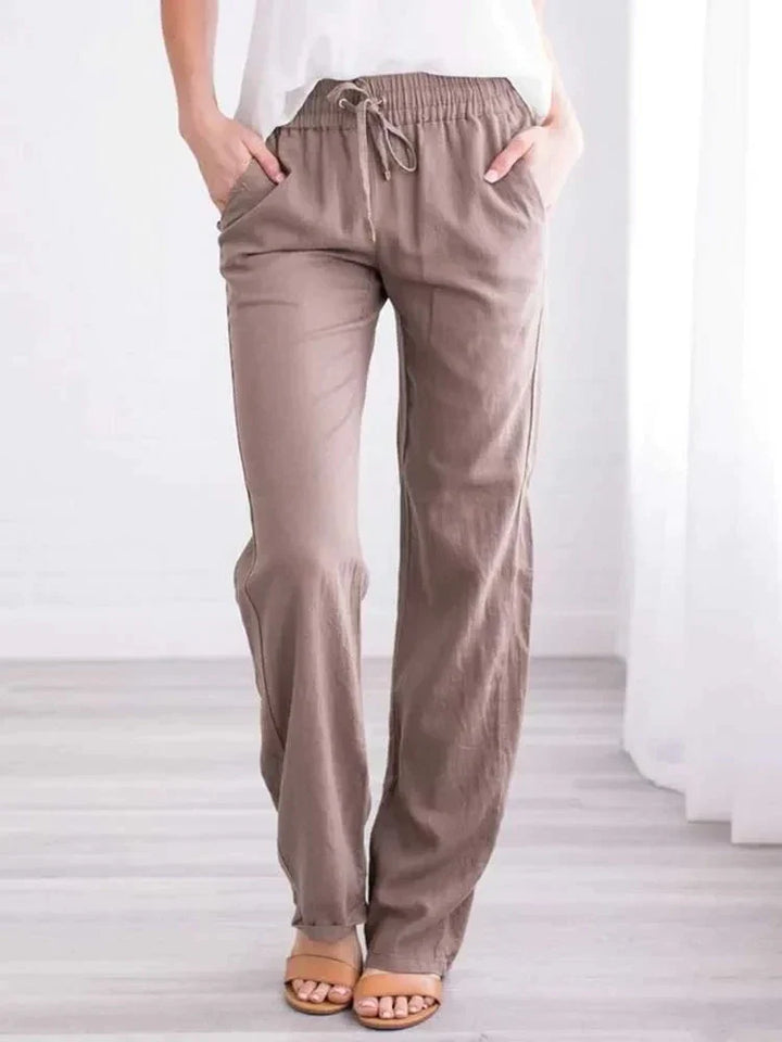 NOVA | LOCKERE LEINENHOSE MIT GERADEM BEIN