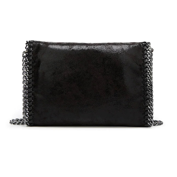 Isabel | Wildleder-Clutch mit Kettenverzierung