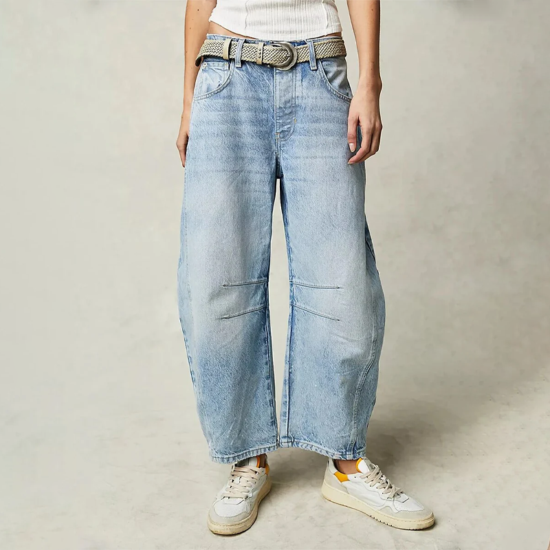 Nena | Komfortable Jeans mit weitem Bein