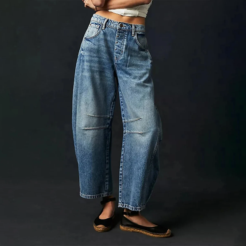 Nena | Komfortable Jeans mit weitem Bein